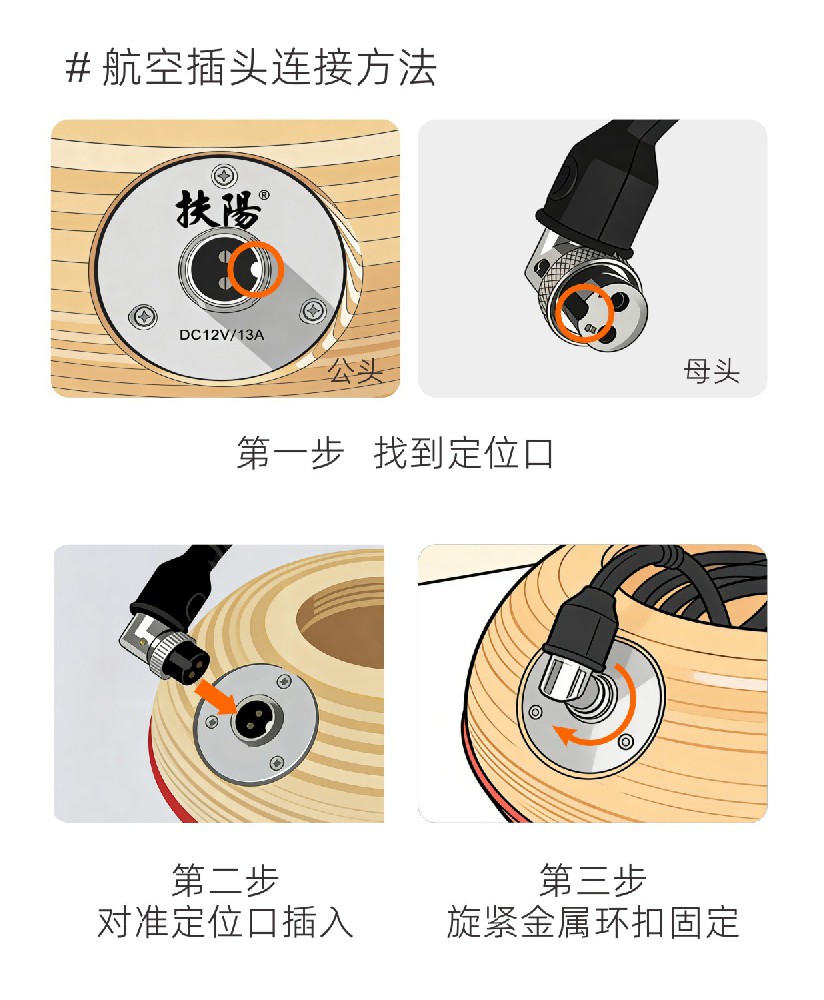 扶阳七星灸190型电源线连接方法